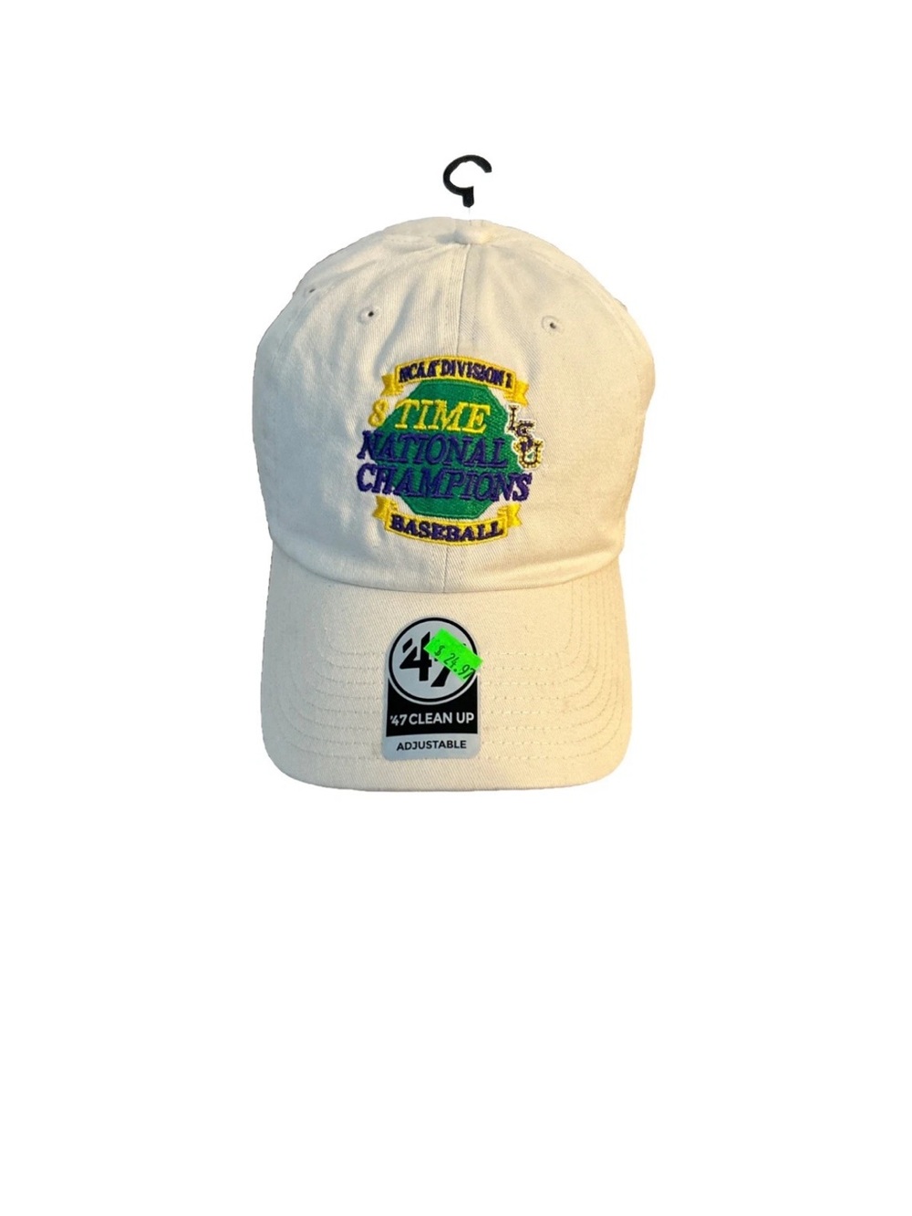 New LSU Tigers Baseball National Championship ‘47 Clean Up Adjustable Hat OSFA